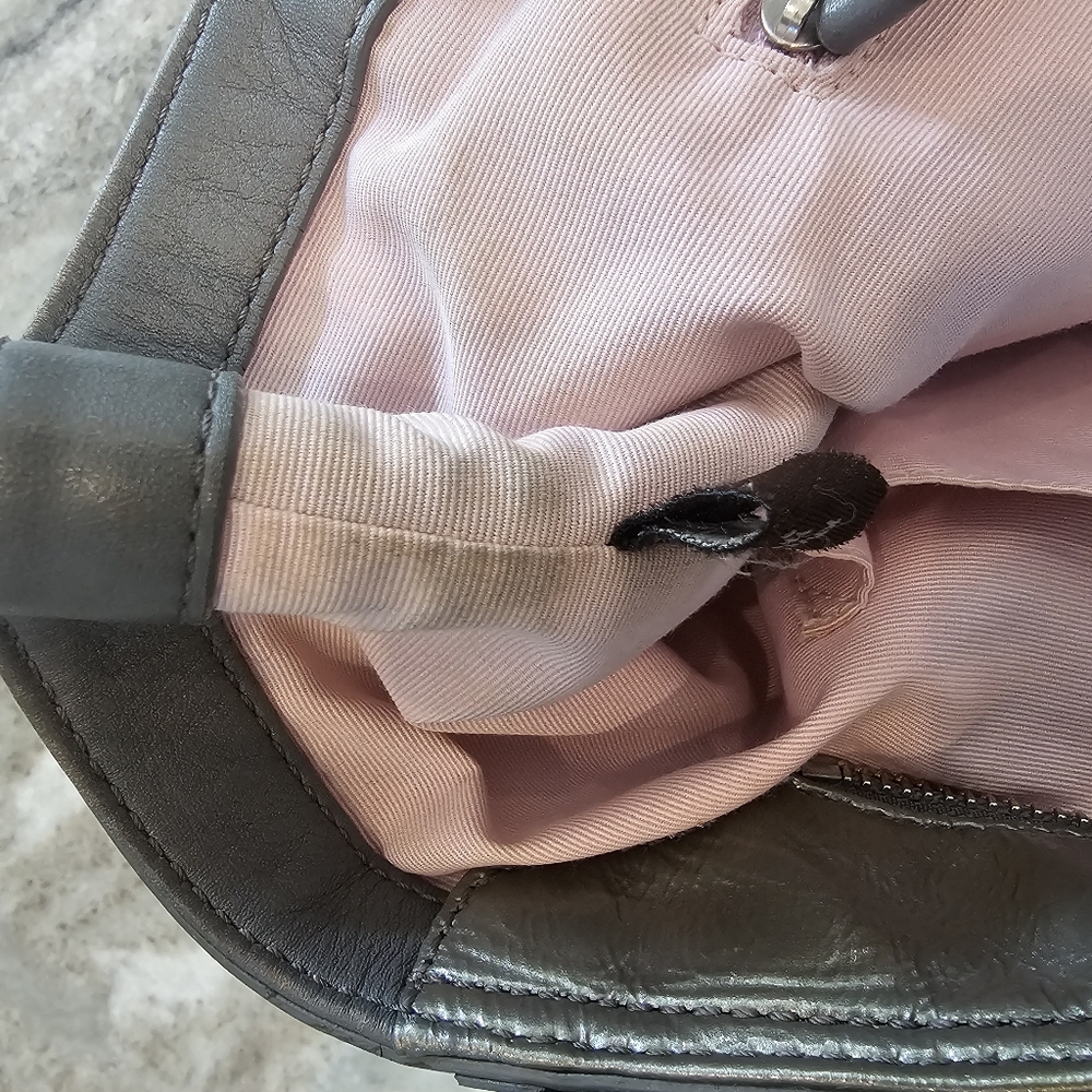 Coach Gray Leather Tote F15045 Shoulder Bag – Full Grain Leather - Picture 15 of 16